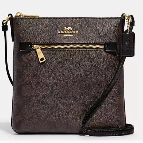 Coach Mini Rowan File Bag In Signature Canvas nwt in packaging - Picture 1 of 5